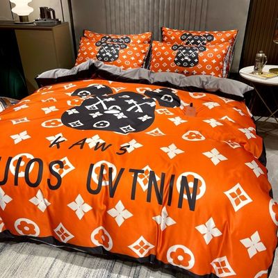 King Size Set de roupa de cama 100% Poliéster 3D Impresso Cobertura de cama Luxo Lençóis de cama estilo moderno