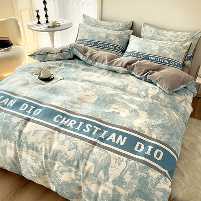 King Size Set de roupa de cama 100% Poliéster 3D Impresso Cobertura de cama Luxo Lençóis de cama estilo moderno