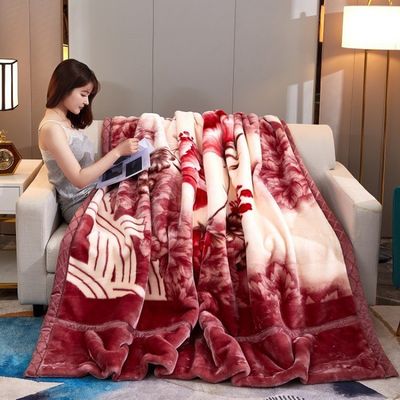 Confortável Inverno espessado Raschel cobertor Super Maciço Dupla Camada para têxteis domésticos