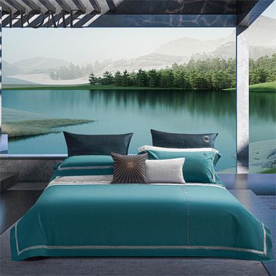 Permeável ao ar estilo europeu 100% algodão Jacquard 300TC 4Pcs