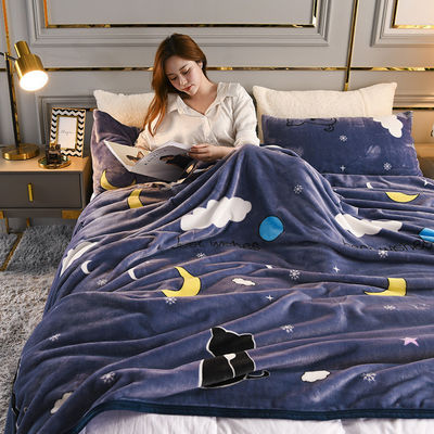 300g Solid Color Polyester Polar Fleece Throw Quilt para Casa Promoção Personalizada
