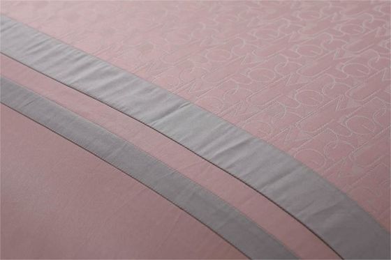 Cores personalizadas Tecido 300tc 100% de algodão puro Set de roupa de cama para hotel de luxo e família