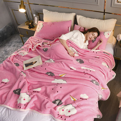 300g Solid Color Polyester Polar Fleece Throw Quilt para Casa Promoção Personalizada