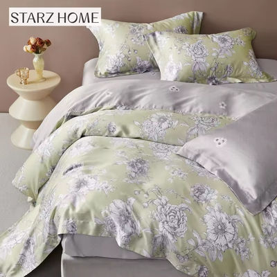 Luxury Home Textile Floral Impressed 100% Sheets de algodão