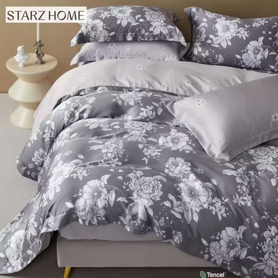 Luxury Home Textile Floral Impressed 100% Sheets de algodão