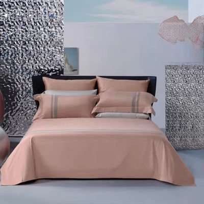 60s Contagem de tecido 100% algodão 4pcs Roupas de cama Cama de cama Cama de cama com cobertor de cama