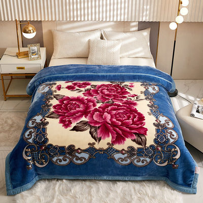 Muitos tipos espessa camada dupla super macio Coral Plush casamento cobertor de cobertor 180 * 220CM