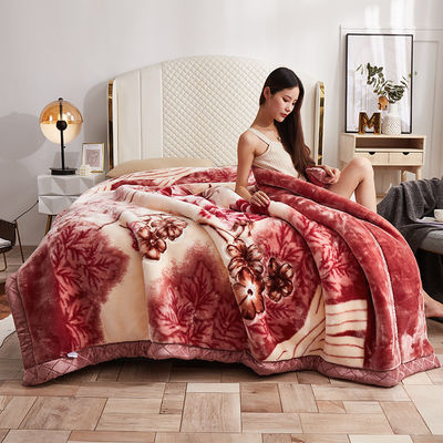 Muitos tipos espessa camada dupla super macio Coral Plush casamento cobertor de cobertor 180 * 220CM