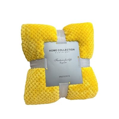 Presente 3pcs Quantidade de poliéster reciclado Ananas Check Flannel Cobertura com espessado