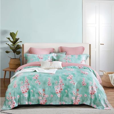 Cores personalizadas 4 pcs de poliéster de luxo tecido plano macia roupa de cama de design de hotel