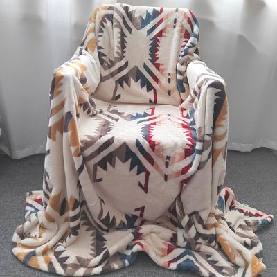 Blanket de flanel Sherpa para roupas de cama King Queen Twin Size Polyester tecido Boho Blanket