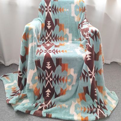 Blanket de flanel Sherpa para roupas de cama King Queen Twin Size Polyester tecido Boho Blanket