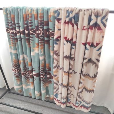 Blanket de flanel Sherpa para roupas de cama King Queen Twin Size Polyester tecido Boho Blanket