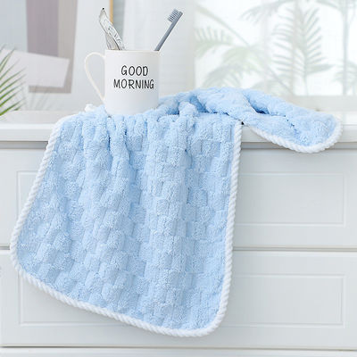 Toalhas faciais de lã de coral sustentáveis com forte absorção e design tecido