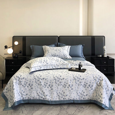 Quilt de Verão de Impressão Europeu Amigável à Pele Set de Quatro em Quilt de Regalo de Seda de Gelo Suave