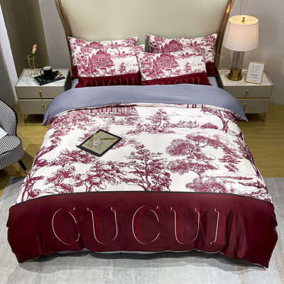 100% de poliéster almofada coberta de cobertor conjuntos de luxo roupa de cama conjunto para adulto casa coberta de cama