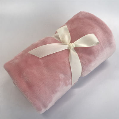 Poliéster de cor sólida Coral Fleece Blanket para casa e escritório decoração