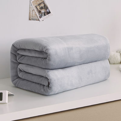 Estilo simples Coral Fleece Blanket Solid Flannel Pet Blanket Poliéster Lançar Blanket