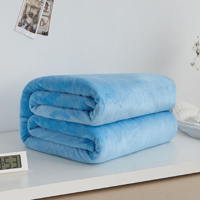 Estilo simples Coral Fleece Blanket Solid Flannel Pet Blanket Poliéster Lançar Blanket