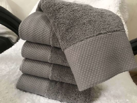 Café absorvente macio Espessado Doméstico Bebê Algodão Toalha grande 70*140cm Retangular Toalha de banho de hotel cinza