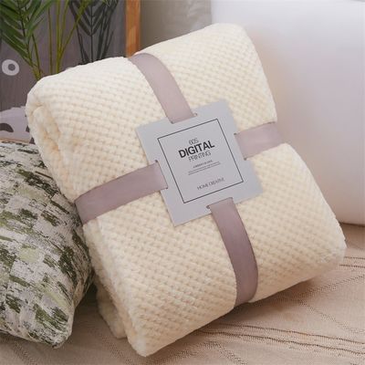 Todos os Tempos Custom Solid Quadrado Flannel Blanket 300GSM Coral Fleece Sofá Lançar Blanket