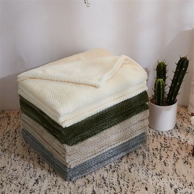 Todos os Tempos Custom Solid Quadrado Flannel Blanket 300GSM Coral Fleece Sofá Lançar Blanket