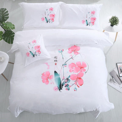 173 * 118 Densidade de tecido Algodão puro Branco Lençóis de cama e coberturas de cobertores chineses