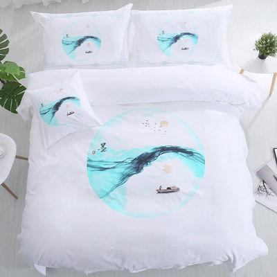 173 * 118 Densidade de tecido Algodão puro Branco Lençóis de cama e coberturas de cobertores chineses
