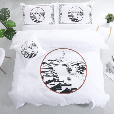173 * 118 Densidade de tecido Algodão puro Branco Lençóis de cama e coberturas de cobertores chineses