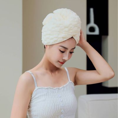 Toalha de secador de cabelo de microfibra para secagem rápida e cuidados com o cabelo após o banho
