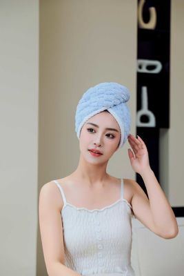 Toalha de secador de cabelo de microfibra para secagem rápida e cuidados com o cabelo após o banho