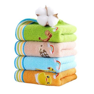 Toalha infantil de algodão 100% com alta absorção e desenho animado atraente