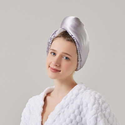 Capuz de chuveiro de veludo de coral para mulheres Super absorvente e espesso