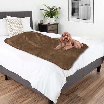 Popular tricô 100% poliéster Veloz Francês Sherpa Pet Blanket para Sofá Cat Kennel