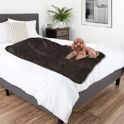 Popular tricô 100% poliéster Veloz Francês Sherpa Pet Blanket para Sofá Cat Kennel