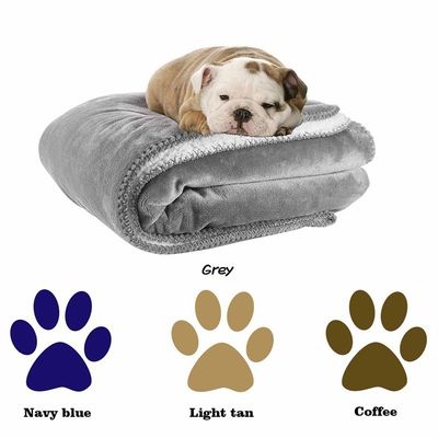 Popular tricô 100% poliéster Veloz Francês Sherpa Pet Blanket para Sofá Cat Kennel