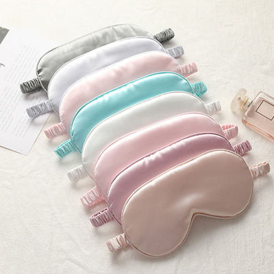 Máscara de Olho de Sono Ajustável Logotipo personalizado Satin Silk Eye Shade para viagens com pele normal
