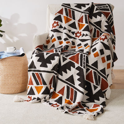 Summer Boho Throw Blanket Set Free Sample para viagens de tricô suave e grande