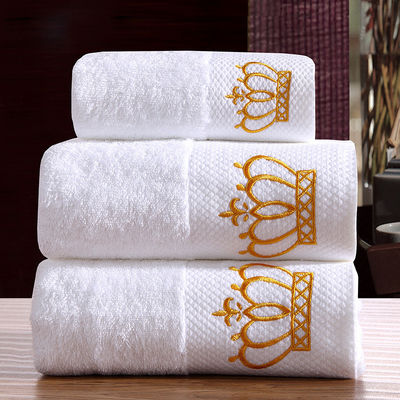Toalhas de hotel de cor personalizada Branco 100% algodão rosto Toalha de banho de mão para spa em casa