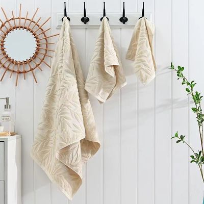 Toalha de banho de folhas de veludo cortado para todas as ocasiões