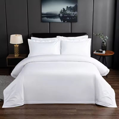 100% de algodão padrão sólido folha plana para hotel personalizado cobertor de cobertor conjunto hotel roupa de cama
