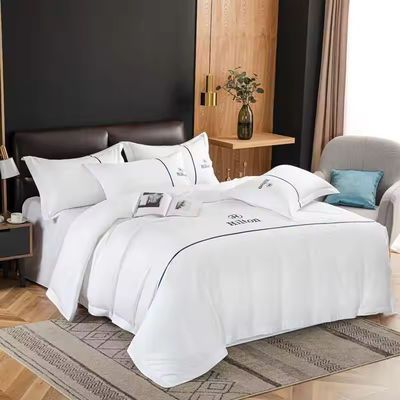 100% de algodão padrão sólido folha plana para hotel personalizado cobertor de cobertor conjunto hotel roupa de cama