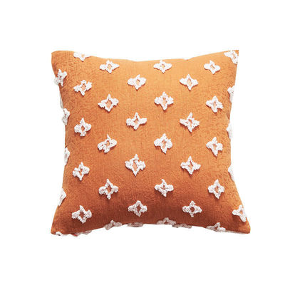 Quadrado de quarto almofada almofada com bordado corte flor design de fabricantes