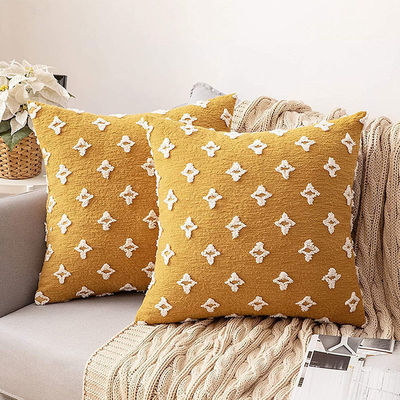Quadrado de quarto almofada almofada com bordado corte flor design de fabricantes