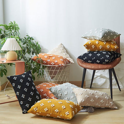 Quadrado de quarto almofada almofada com bordado corte flor design de fabricantes
