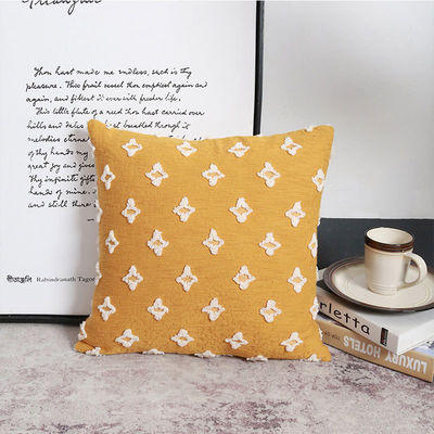 Quadrado de quarto almofada almofada com bordado corte flor design de fabricantes