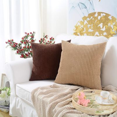 Carro padrão sólido corduroy decorativo quadrado lançar almofada tapa almofada almofada