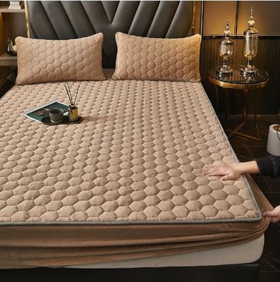 Cama de cama lavável de luxo protector de cama hipoalergênico cobertura de colchão