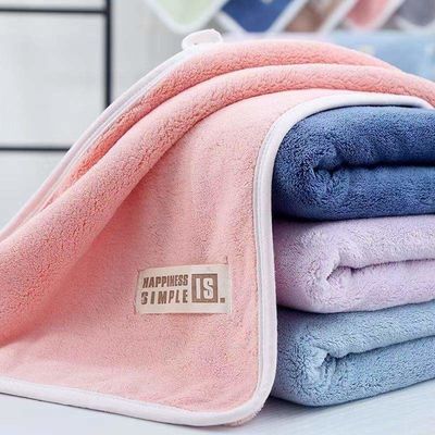 Toalha facial de veludo de coral espessa e macia ótima para absorver suor pode ser personalizada