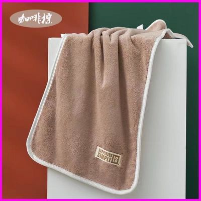 Toalha facial de veludo de coral espessa e macia ótima para absorver suor pode ser personalizada